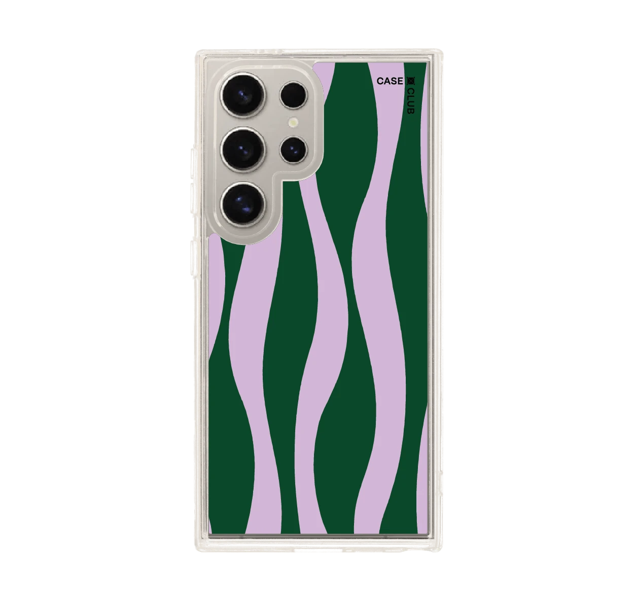 เคสใส samsung s24 ultra magsafe ลายคลื่นสีม่วงและเขียว
